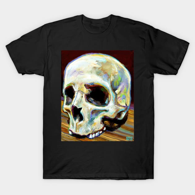 Spooky Gothic Skull by Robert Phelps T-Shirt by RobertPhelpsArt